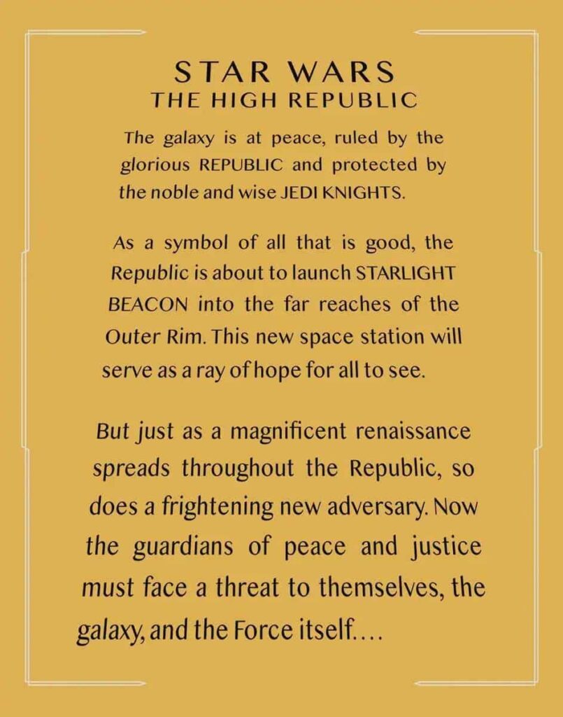 Star Wars The High Republic Opening Crawl